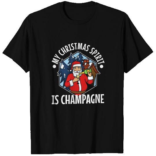 My christmas spirit is Champagne T Shirts