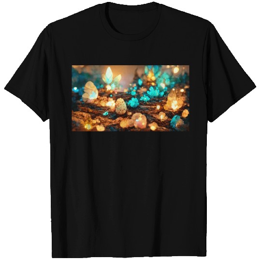 Colorful fairy lights in an enchanted forest T Shirts