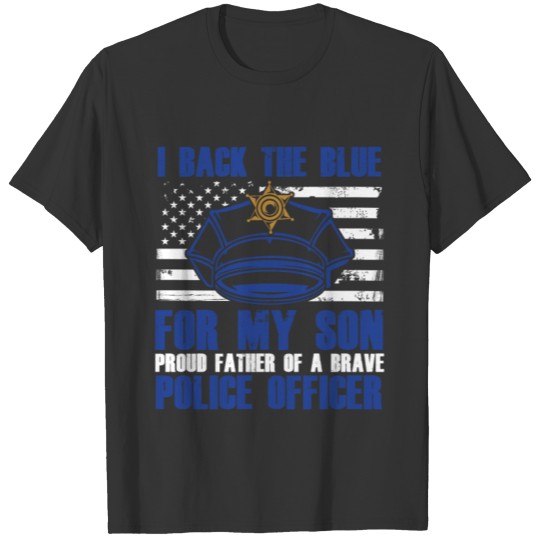 I Back The Blue For My Son - Blue Thin Line T Shirts