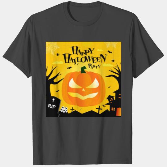Halloween Scary Evil Pumpkin Orange Funny Pumpkin T Shirts