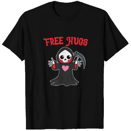 Free Hugs Grim Reaper Spooky Halloween T Shirts