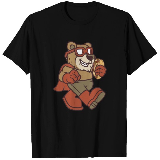 Bear Hot Dog Hero T Shirts