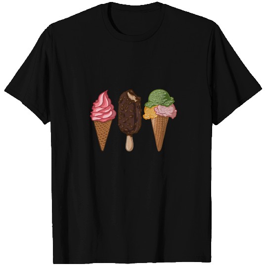 Ice Cream Scoop Popsicle Gelato Ice Cream Lovers T Shirts