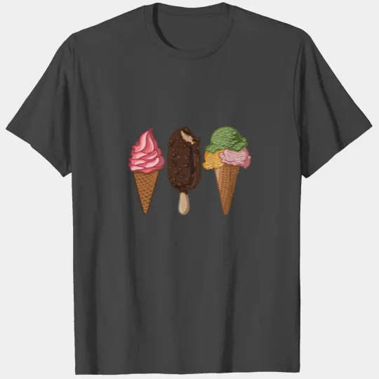 Ice Cream Scoop Popsicle Gelato Ice Cream Lovers T Shirts