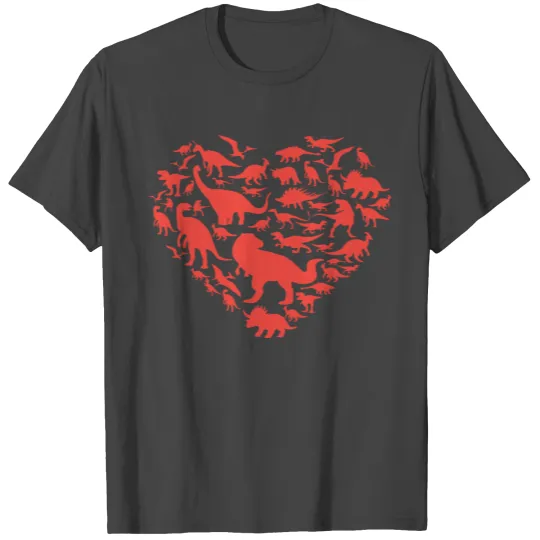 Valentine Dino Lover Clothes Gift for Him T Shirts