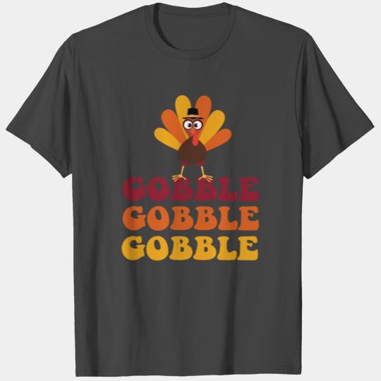 Thanksgiving Gobble Cute Turkey Pilgrim T Shirts