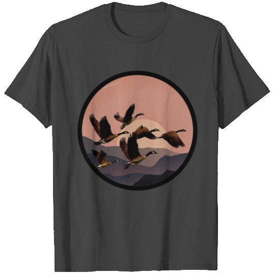 Flying Canada Goose Apparel Waterfowl Lover T Shirts