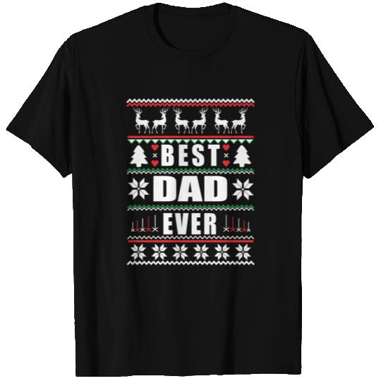 Funny Ugly Christmas Best Dad Ever T Shirts