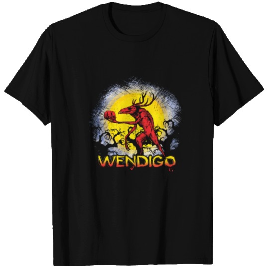 Folk Creature Wendigo Forest Halloween Cryptid T Shirts
