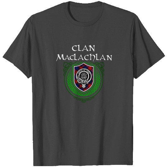 Maclachlan Surname Scottish Clan Tartan Crest T Shirts