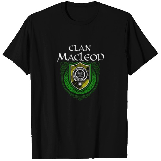 Macleod Surname Scottish Clan Tartan Crest Badge T Shirts