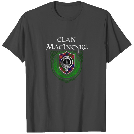 Macintyre Surname Scottish Clan Tartan Crest Badge T Shirts