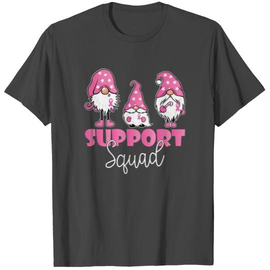 Cute Gnomies Support Squad Breast Cancer Awareness T Shirts