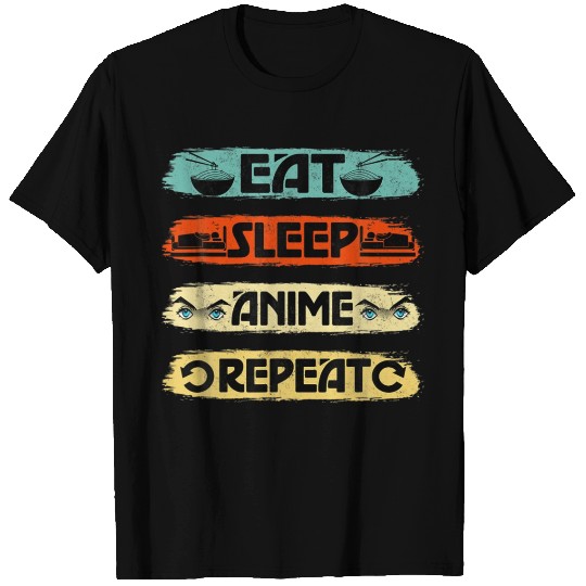 Eat Sleep Anime Repeat Ramen Kawaii Japanese T Shirts