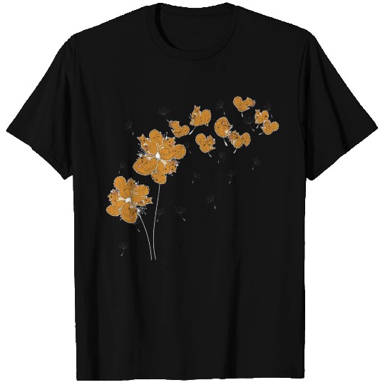 Funny Nature Forest Animal Dandelion Squirrel T Shirts