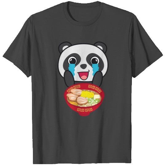 Kawaii Panda Eating Ramen Noodles Japanese Food An T Shirts