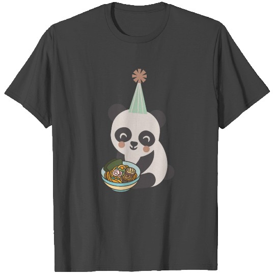 Kawaii Panda Eating Ramen Noodles Japanese Food T Shirts