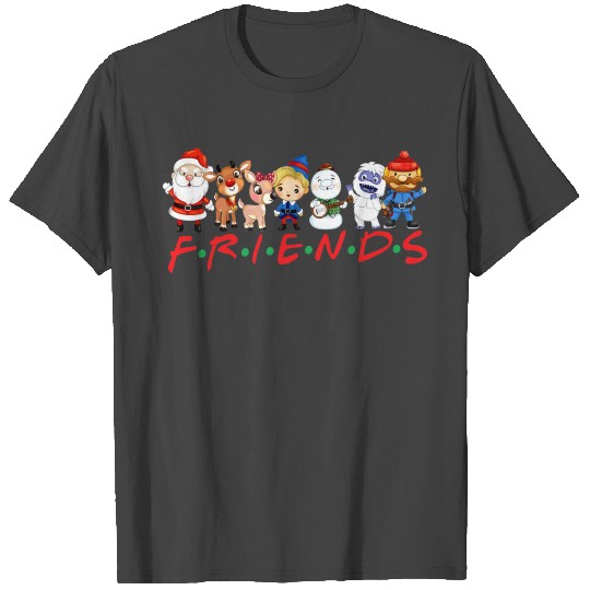 Christmas Friends Santa Rudolph Snowman Family T Shirts