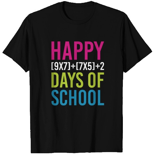 Happy 100 Days Of School Funny Math Teacher T Shirts