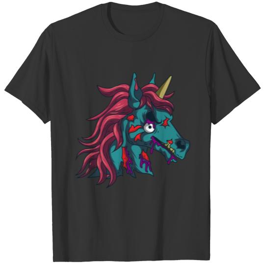 Zombiecorn Zombie Unicorn Goth Gothic Halloween T Shirts