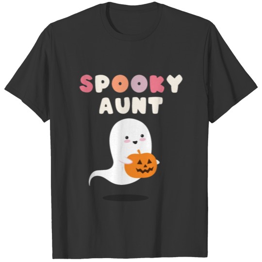 Spooky AUNT Halloween Ghost Retro October T Shirts