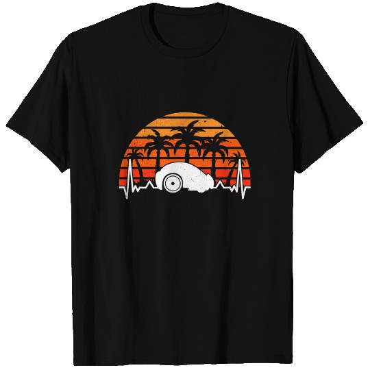 Robotic Lawnmower Heartbeat Retro T Shirts