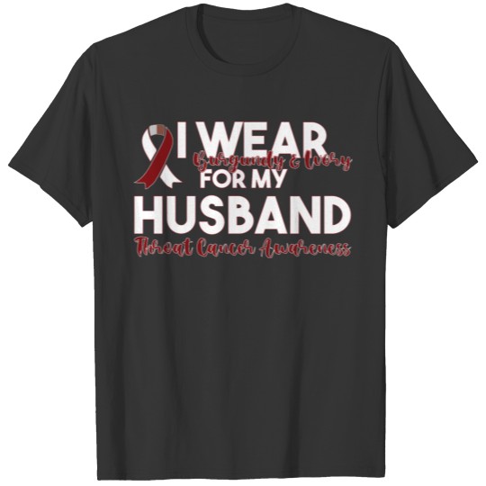 Cancer Husband Wife Support Squad Throat Cancer T Shirts