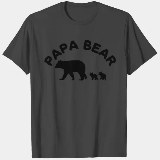 Papa Bear With 2 Two Cubs Dad Father T Shirts