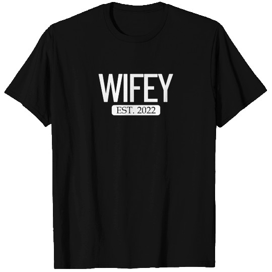 Wifey Est. 2022 Matching Couple Newlywed Marriedwi T Shirts