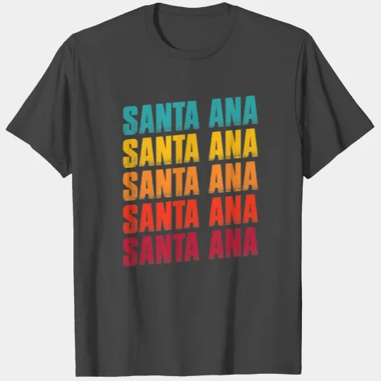 Santa Ana California Souvenir Retro Vintage Santa T Shirts