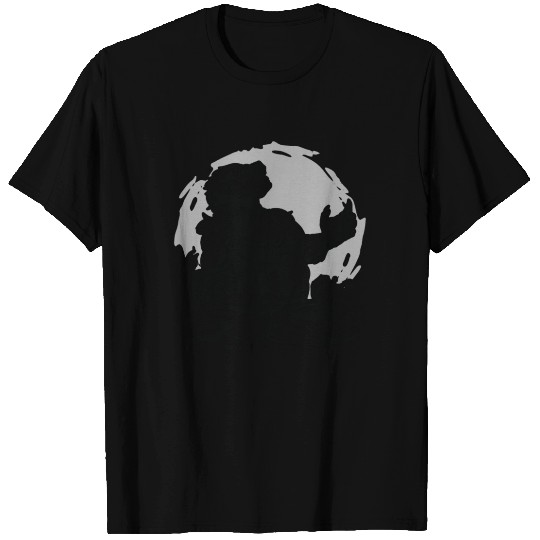 Halloween Monster Line Art Werewolf Horror T Shirts