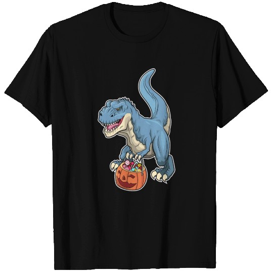 T Rex & Jack-O-Lantern - Halloween T Shirts