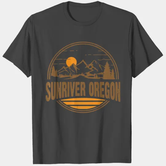 Vintage Sunriver Oregon Mountain Hiking Souvenir T Shirts