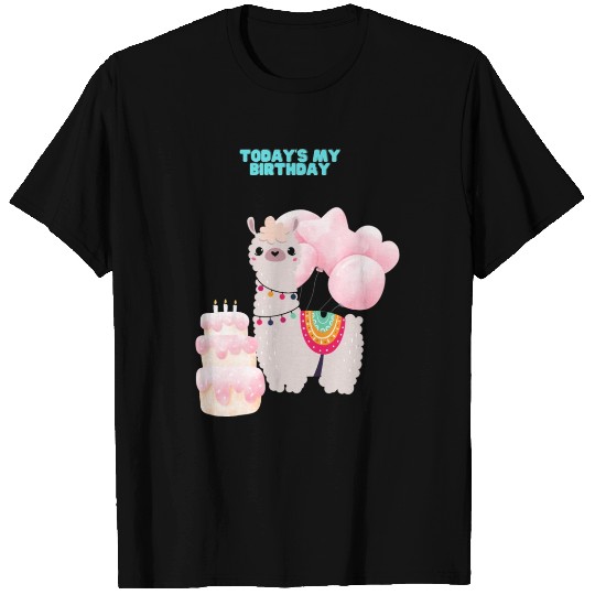 Cute Kawaii Birthday LLama T Shirts