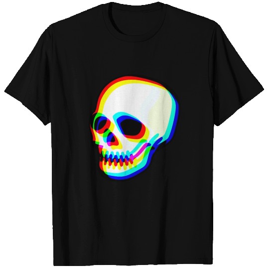 Modern Neon Skull Illustration T Shirts
