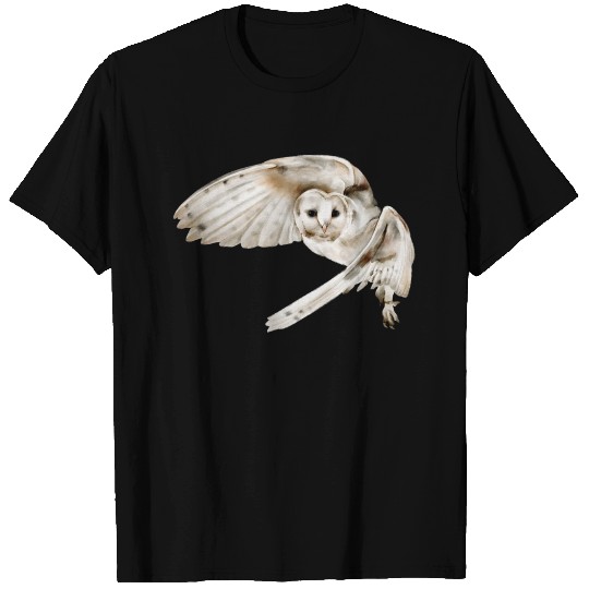 Owl in flight T Shirts
