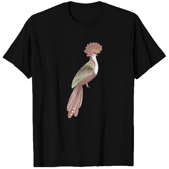 Folk art fancy bird T Shirts