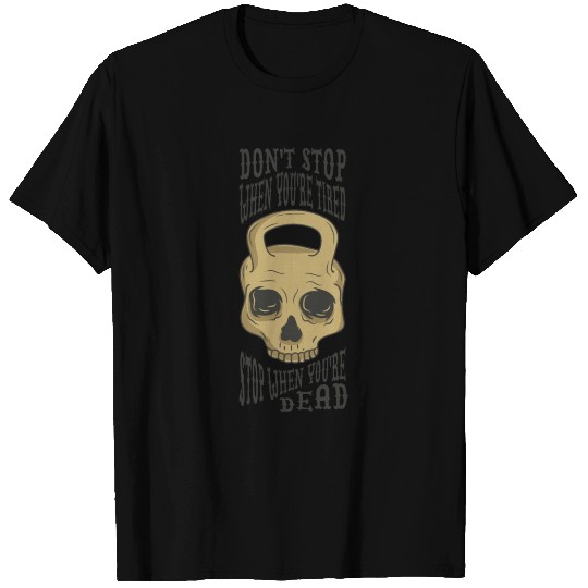 Never give up halloween train hard fitness T Shirts