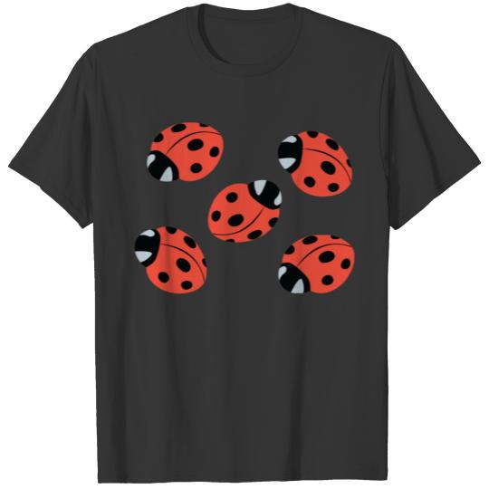 Red ladybug bee tles T Shirts