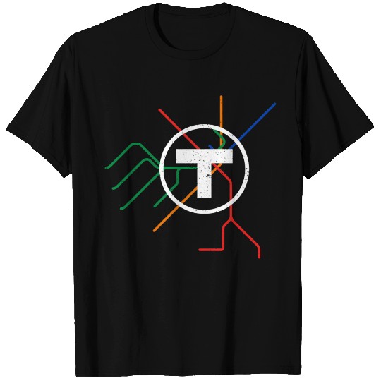 Boston T Subway Map Vintage Mbta T Shirts