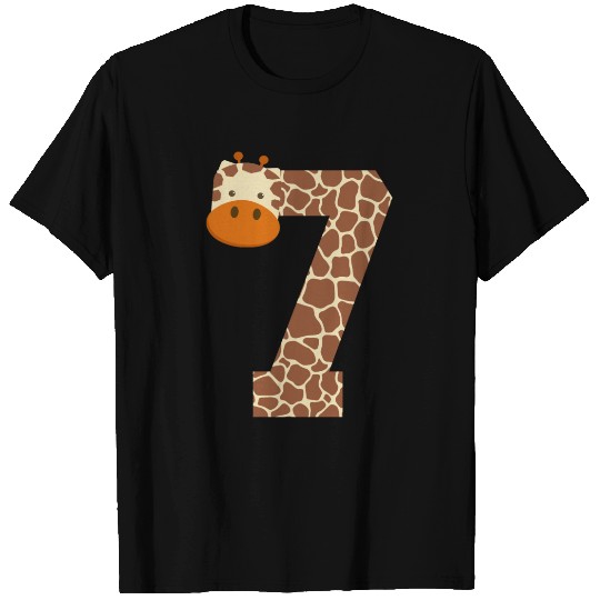 Seven Year Old Giraffe Costume 7th Birthday Gift T Shirts