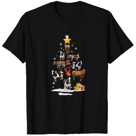 Cow Christmas Tree Cow Xmas Funny Gift T Shirts