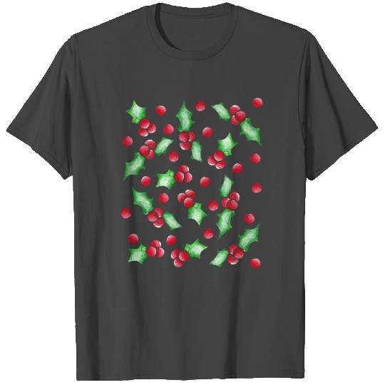Artistic Holly Jolly Christmas T Shirts