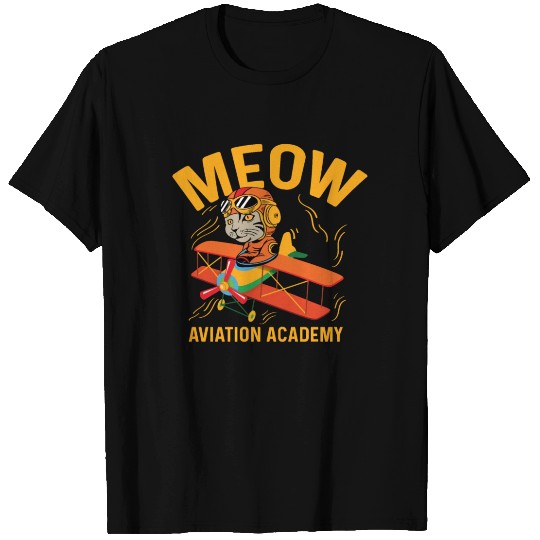 Meow Aviation Academy Co-Pilot Gift T Shirts