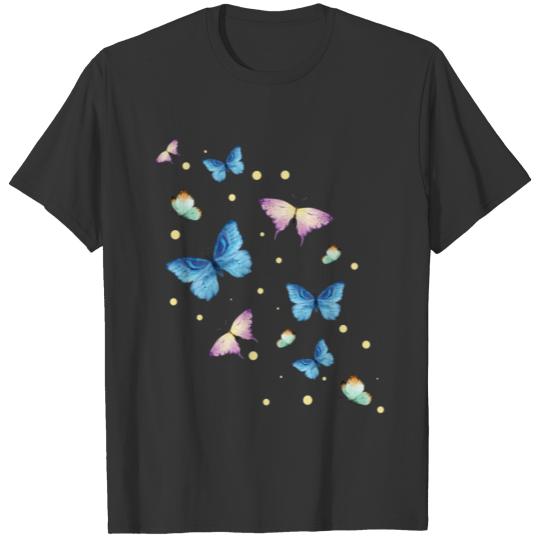 Colourful Butterflies Women Butterfly Lover T Shirts
