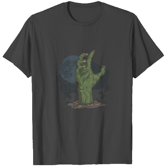 Halloween Zombie Hand Graveyard T Shirts
