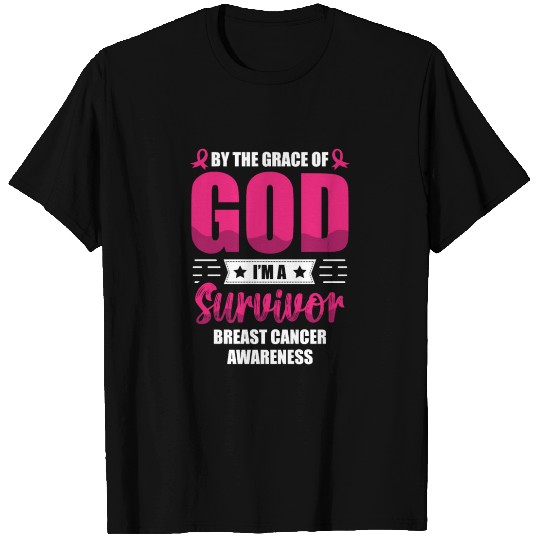 By The Grace Of God I'm A Breast Cancer Survivor T Shirts