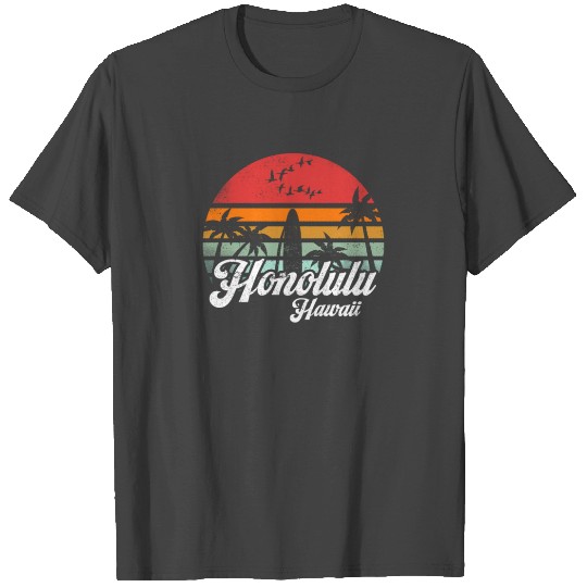 Vintage Honolulu, Hawaii Surfing Retro Surf Cool T Shirts