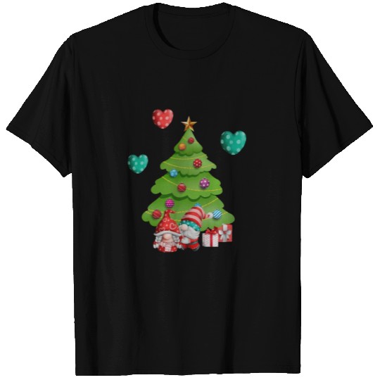 christmas is love, gnomes, christmas tree, love T Shirts