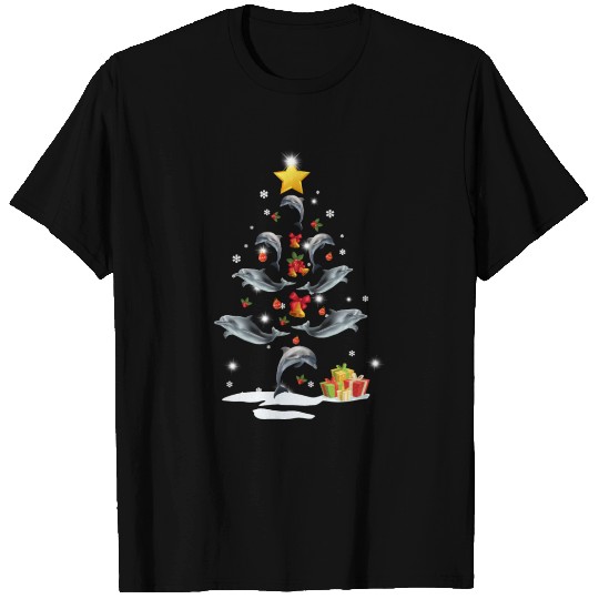 Giraffe Christmas Tree Giraffe Xmas Funny Gift T Shirts